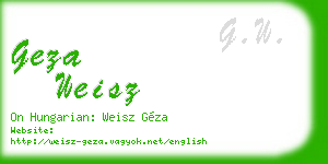 geza weisz business card