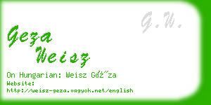 geza weisz business card